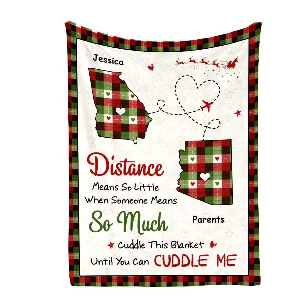 Personalized Distance Means So Little When Someone Means So Much Blanket 30201 Primary Mockup