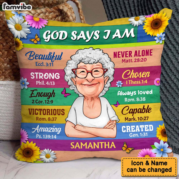 Personalized Gift For Grandma God Says I Am Pillow 31351 1