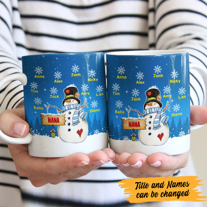 Personalized Grandma Snowman Christmas Mug OB133 81O47 1