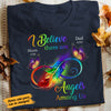 Personalized Memorial Butterfly Mom Dad Infinity T Shirt FB202 81O58 1