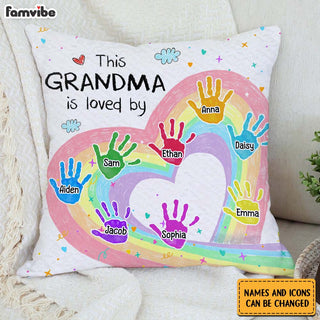 Personalized Gift For Grandma Is Loved By Pillow 30489 Primary Mockup