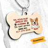Personalized Dog Call My Humans French Chien Bone Pet Tag AP128 95O58 1
