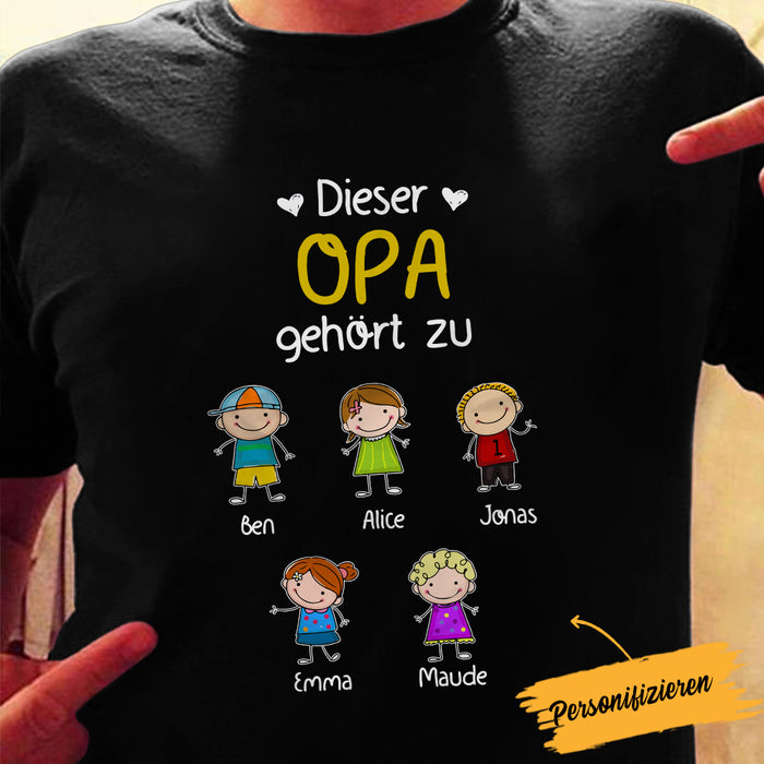 Personalized Opa Oma German Grandma Grandpa Belongs T Shirt MR231 81O34 1