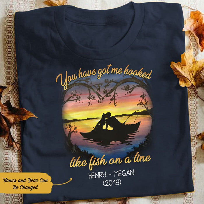 Personalized Fishing Couple T Shirt JN183 85O58 1