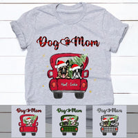 Personalized Dog Mom Christmas Red Truck T Shirt OB153 30O58 thumb 1