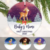 Personalized Deer Baby First Christmas Ceremic Ornament OB132 29O58 1