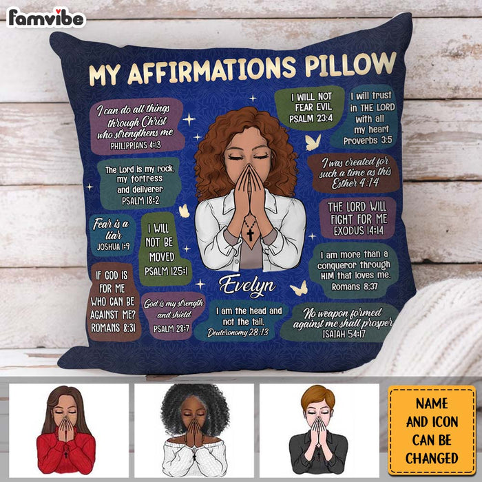 Personalized Gift For Daughter Christian Affirmations Pillow 30683 1