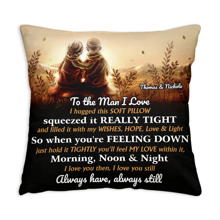 Personalized Couple Gift To The Man I Love Upload Photo Pillow 31474 1