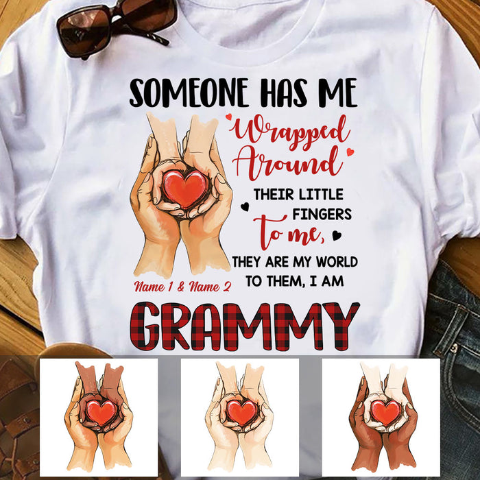 Personalized Mom Grandma Hand T Shirt MR121 30O60 1