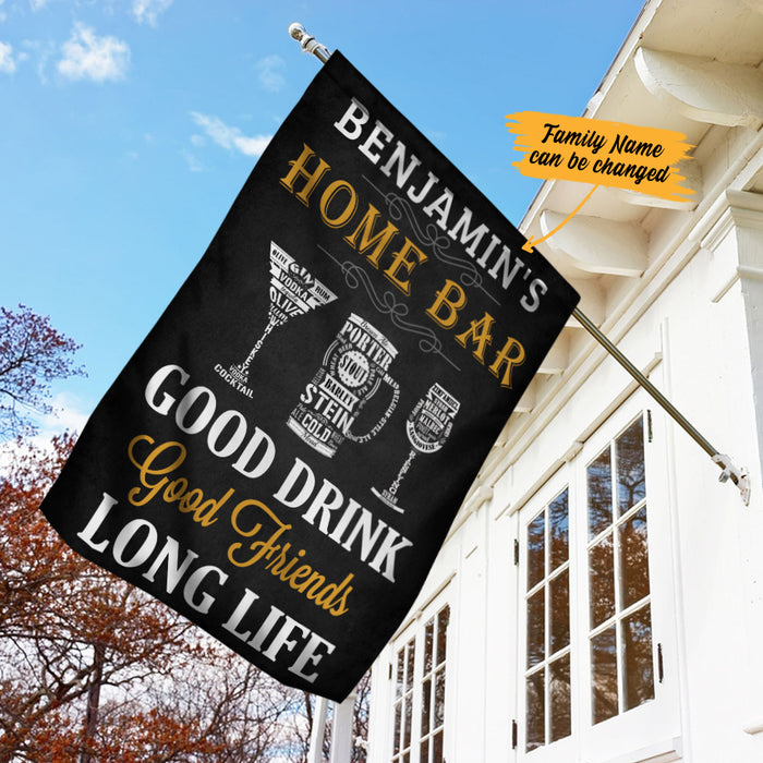Personalized Home Bar Good Friends Flag AG111 81O34 1