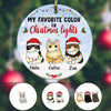 Personalized Favorite Color Cat Christmas  Ornament OB224 30O57 1