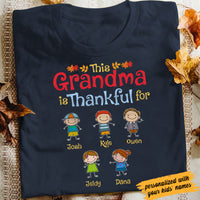 Personalized Grandma Thankful Fall Halloween T Shirt AG202 81O34 thumb 1