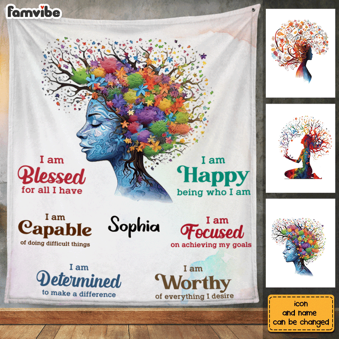 Personalized Inspirational Gift For Daughter 'I Am Blessed' Blanket 30010 1