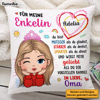 Personalized Gift For Granddaughter German Für Meine Enkelin Pillow 30221 thumb 1