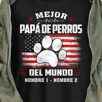 Personalized Papá Perro Spanish Dog Dad T Shirt AP141 67O57 thumb 1