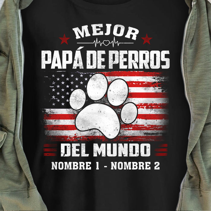 Personalized Papá Perro Spanish Dog Dad T Shirt AP141 67O57 1