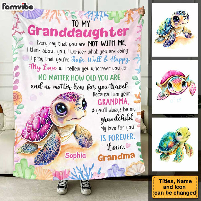Personalized Gift For Granddaughter My Love Is For You Forever Blanket 32025 1