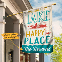 Personalized Lake Happy Place Garden Flag JL62 95O60 thumb 1