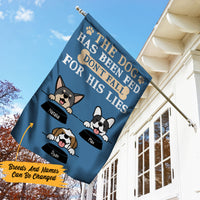 Personalized Dog Has Been Fed Garden Flag JL72 67O57 thumb 1