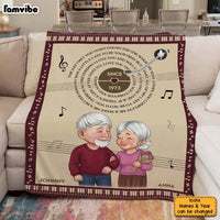 Personalized Anniversary Gift For Couples The Day I Met You Blanket 30667 thumb 1