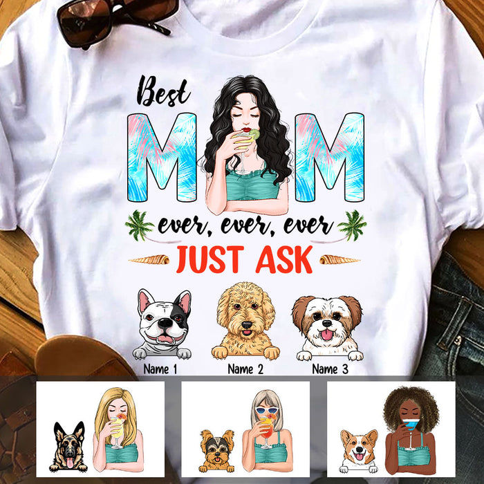 Personalized Dog Mom Beach T Shirt JN114 30O47 1