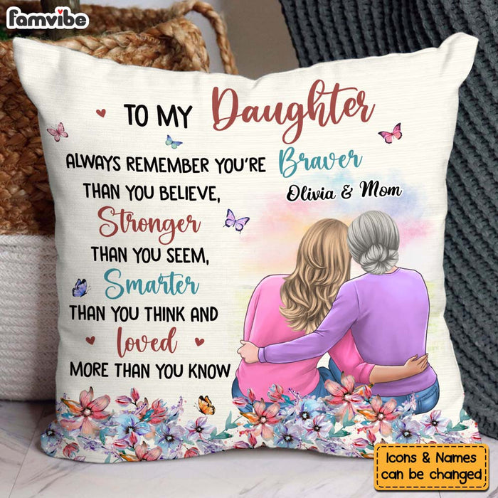 Personalized Gift For Daughter To My Daughter Floral Theme Pillow 31932 1
