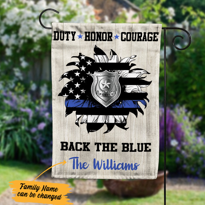 Personalized Police Back The Blue Flag JL103 30O57 1