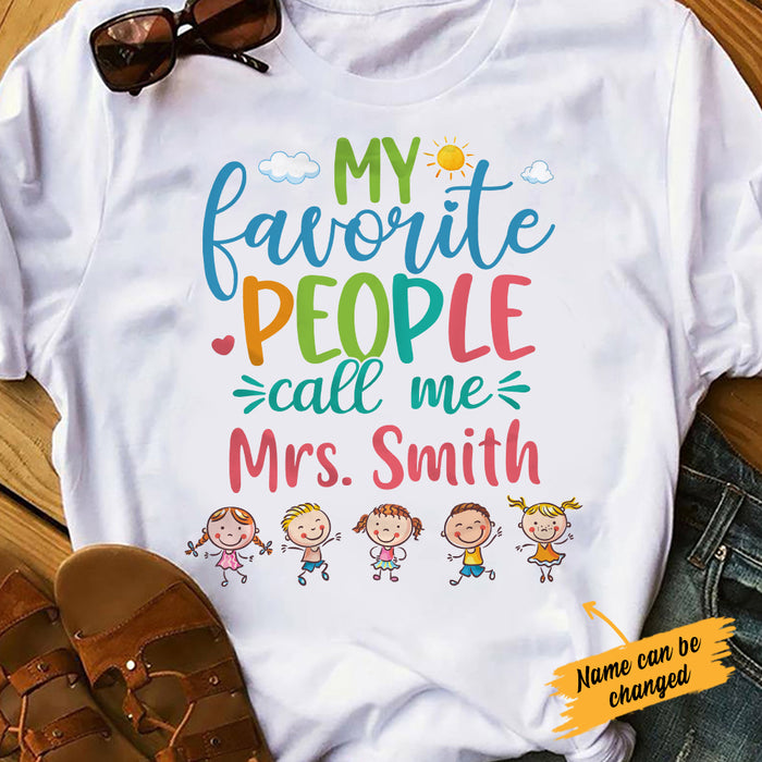 Personalized Teacher Favorite People T Shirt JN31 30O34 1