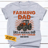 Personalized Farm Tractor Dad T Shirt JL282 27O36 thumb 1