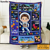 Personalized Inspiring Gift For Grandson I Do Good Astronaut Space Blanket 31160 thumb 1