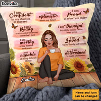 Personalized Daughter Granddaughter Daily Positive Affirmations Motivational Pillow 22704 thumb 1
