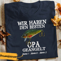 Personalized Dad Grandpa Fishing German Papa Opa Angeln  T Shirt MR312 95O36 thumb 1