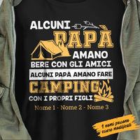 Personalized Dad Camping  Papà Nonno Italian T Shirt AP1411 30O58 thumb 1