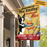 Personalized Boston Terrier Dog Bar Flag AG182 73O57 thumb 1