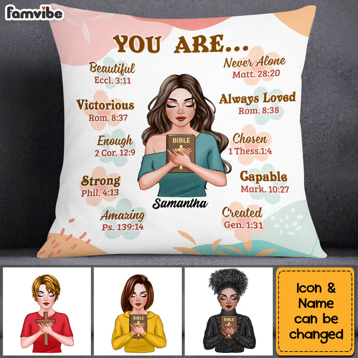 Personalized Gift For Daughter You Are Bible Verses Pillow 22685 1