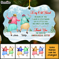 Personalized Gift For Old Friend My Unbiological Sister Christmas Benelux Ornament 29991 thumb 1