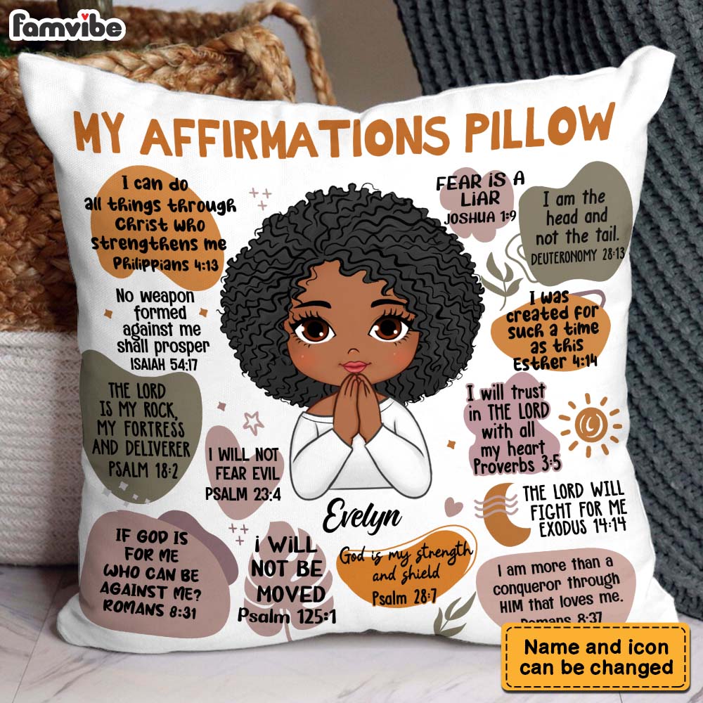 Personalized Christian Affirmation For Daughter Pillow 31577 Primary Mockup