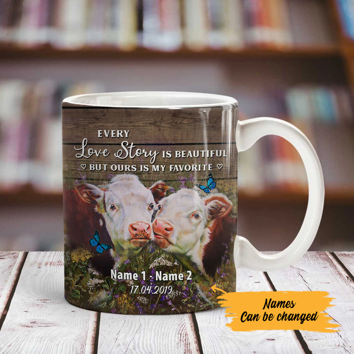 Personalized Cow Couple My Favorite Mug SB151 26O57 1