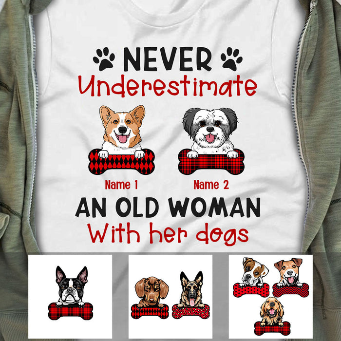 Personalized An Old Woman With Her Dog T Shirt JR252 67O53 1