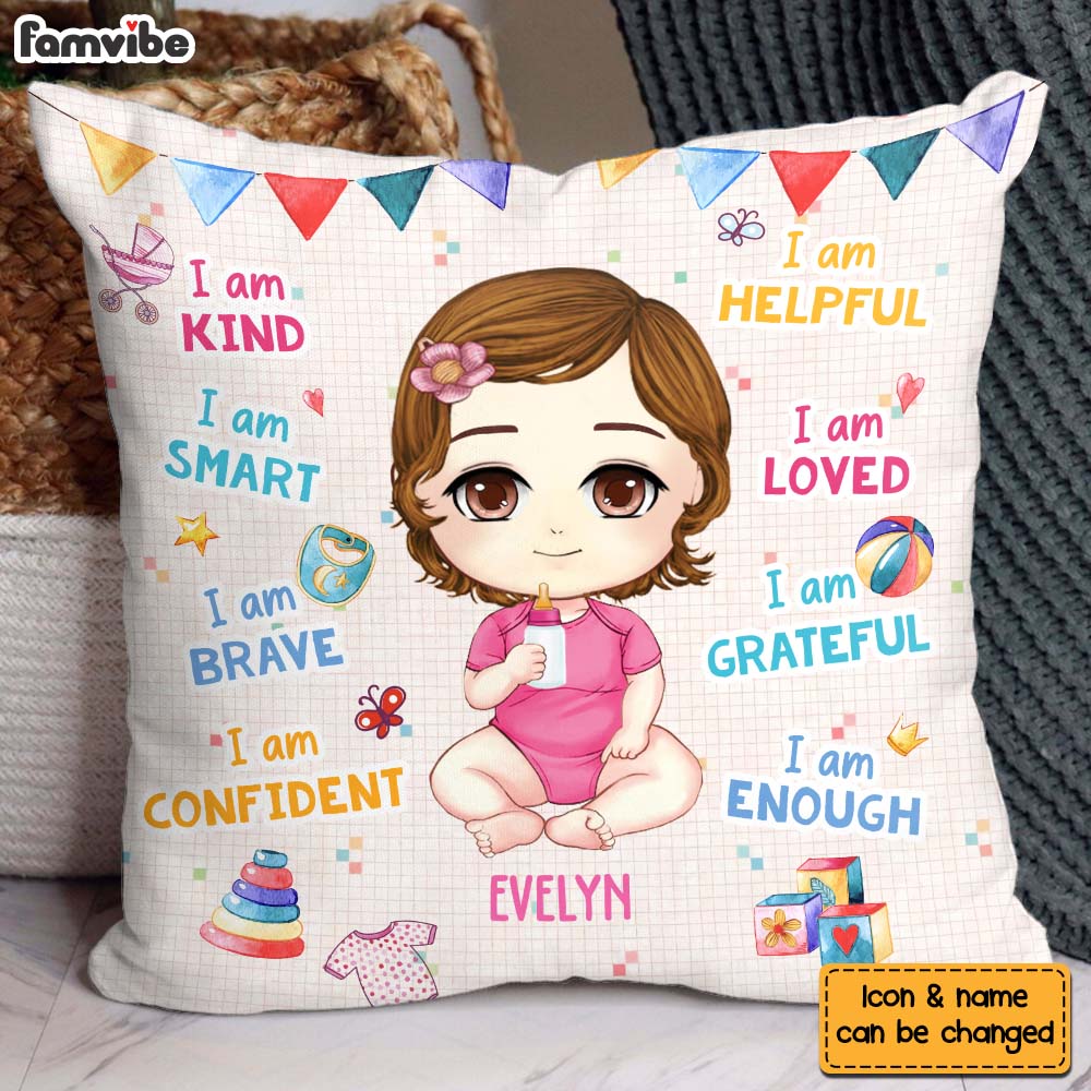 Personalized Gift For Baby I Am Kind Baby Shower Theme Pillow 31451 Primary Mockup