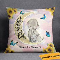 Personalized To The Moon And Back Elephant Mom  Pillow NB201 65O57 thumb 1