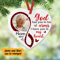 Personalized Memorial Mom Dad Butterfly Heart Ornament NB212 87O57 thumb 1