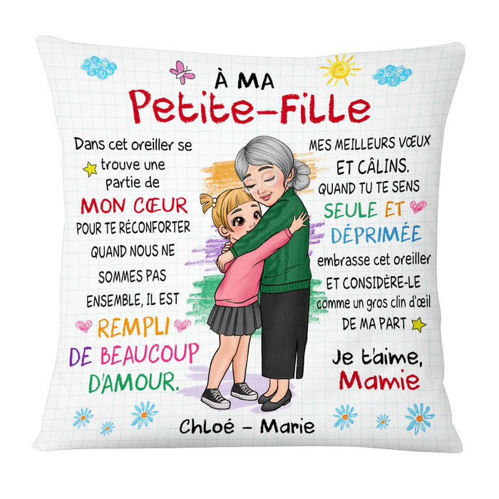 Personalized Gift For Granddaughter French Hug This Pillow 30906 1