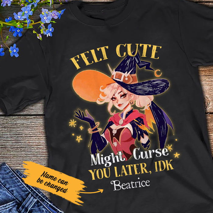 Personalized Witch Might Curse You Later Halloween T Shirt JL161 29O47 1
