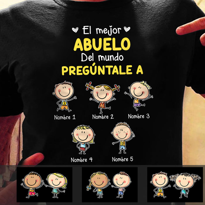 Personalized Grandpa Abuelo Spanish T Shirt AP221 73O47 1