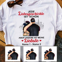 Personalized Couple German Paar Love Story T Shirt MR296 30O53 thumb 1