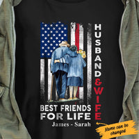 Personalized Husband & Wife Flag T Shirt JN192 81O34 thumb 1