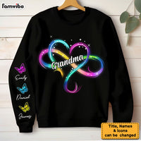 Personalized Gift For Grandma Infinity Heart Unisex Sleeve Printed Standard Sweatshirt 31611 thumb 1