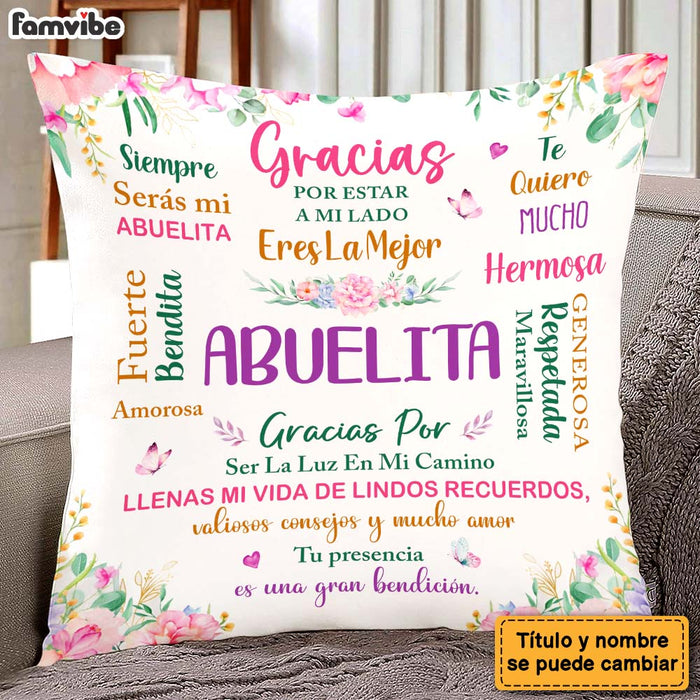 Personalized Gift For Grandma Spanish Abuela Bendita Pillow 30461 1
