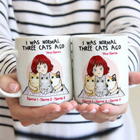 Personalized Cat I Was Normal Mug JR231 30O53 thumb 1